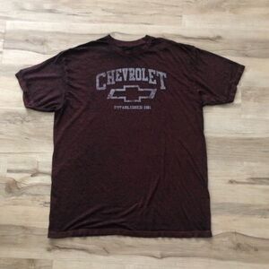 GM Chevrolet Men's Burgundy Graphic Tee